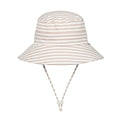 Classic Bucket Sun Hat - Natural Stripe on a white background
