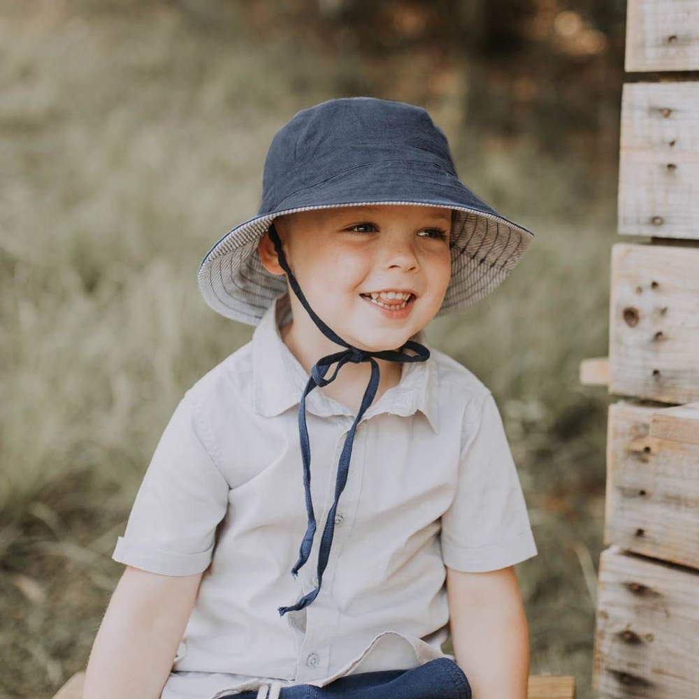 Explorer Classic Bucket Sun Hat - Charlie/Indigo