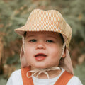 Lounger Legionnaire Reversible Flap Sun Hat - Frankie/Flax on a white background
