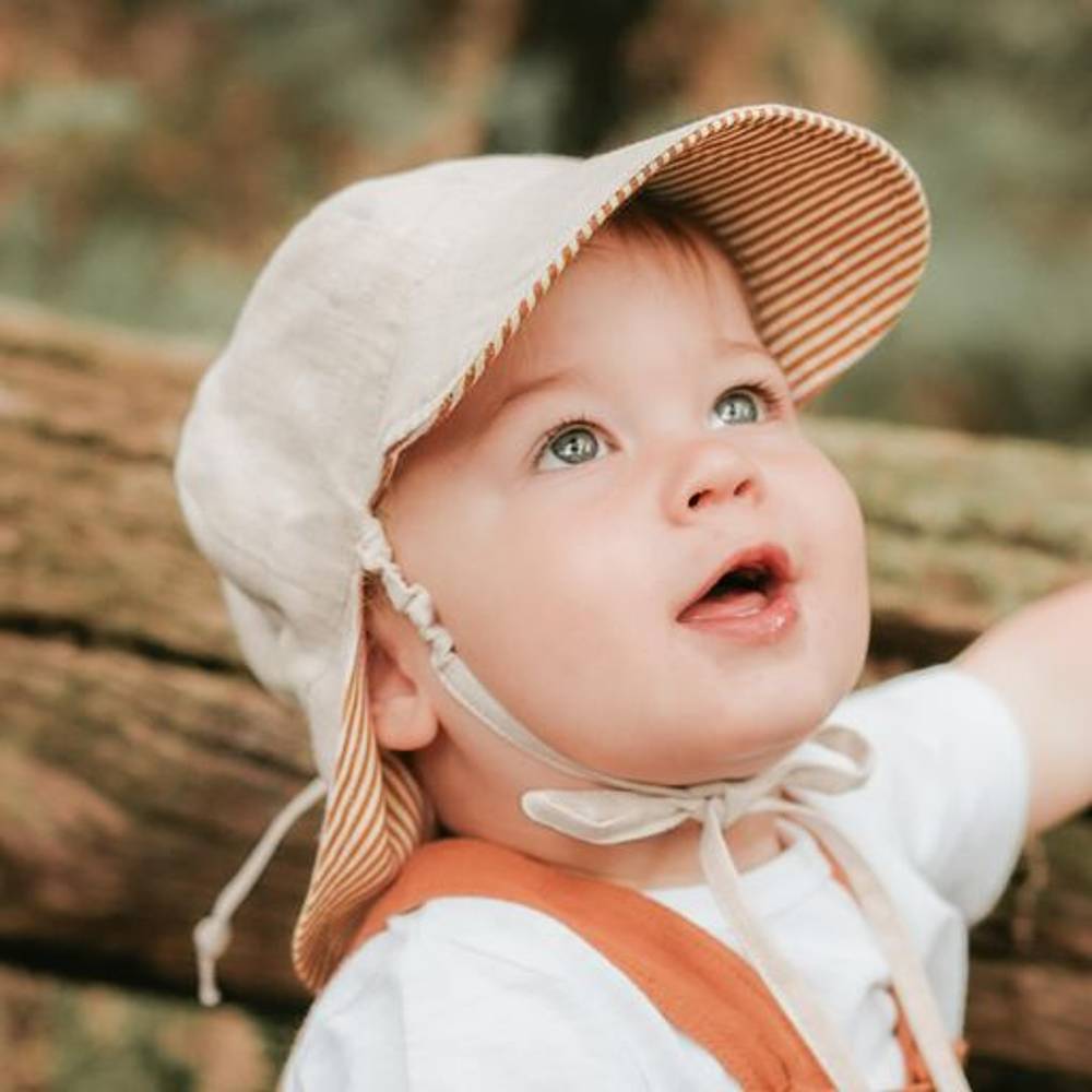 Lounger Legionnaire Reversible Flap Sun Hat - Frankie/Flax