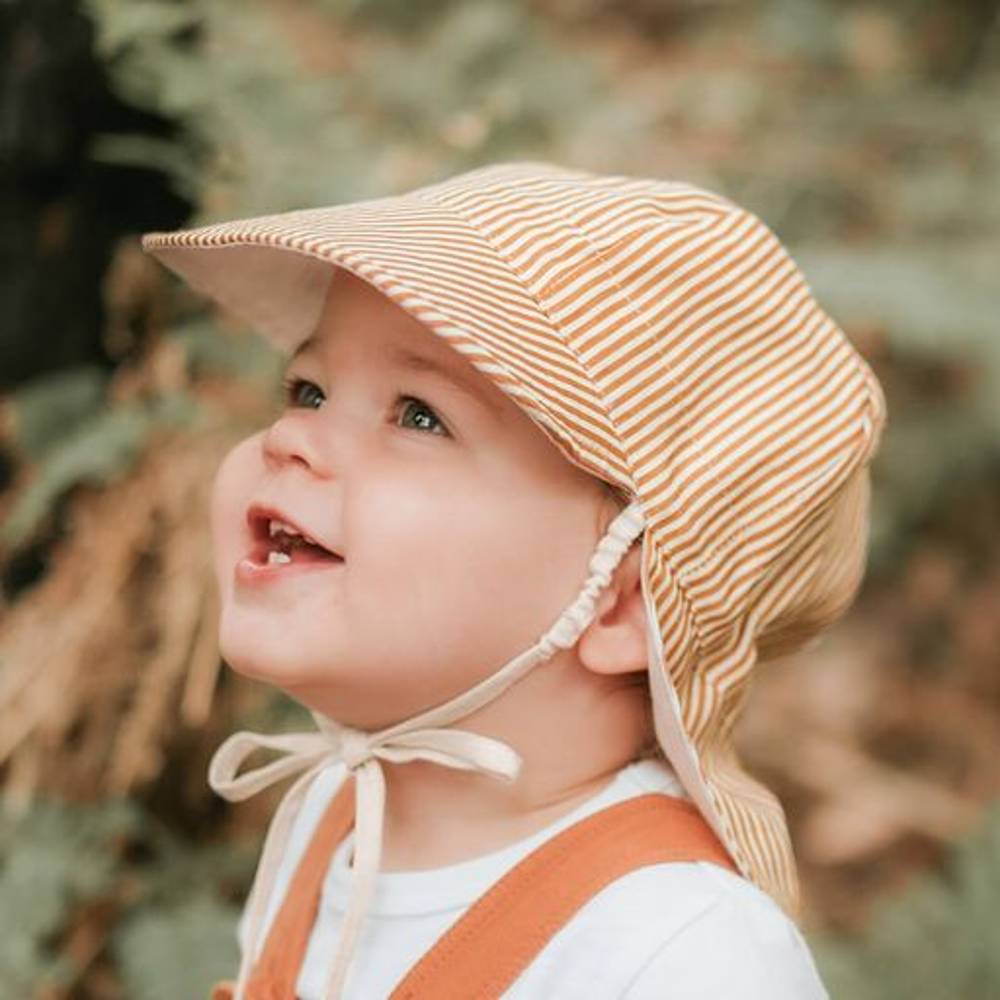 Lounger Legionnaire Reversible Flap Sun Hat - Frankie/Flax