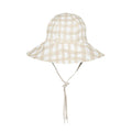 Wanderer Reversible Panelled Bucket Sun Hat - Flynn/Flax on a white background