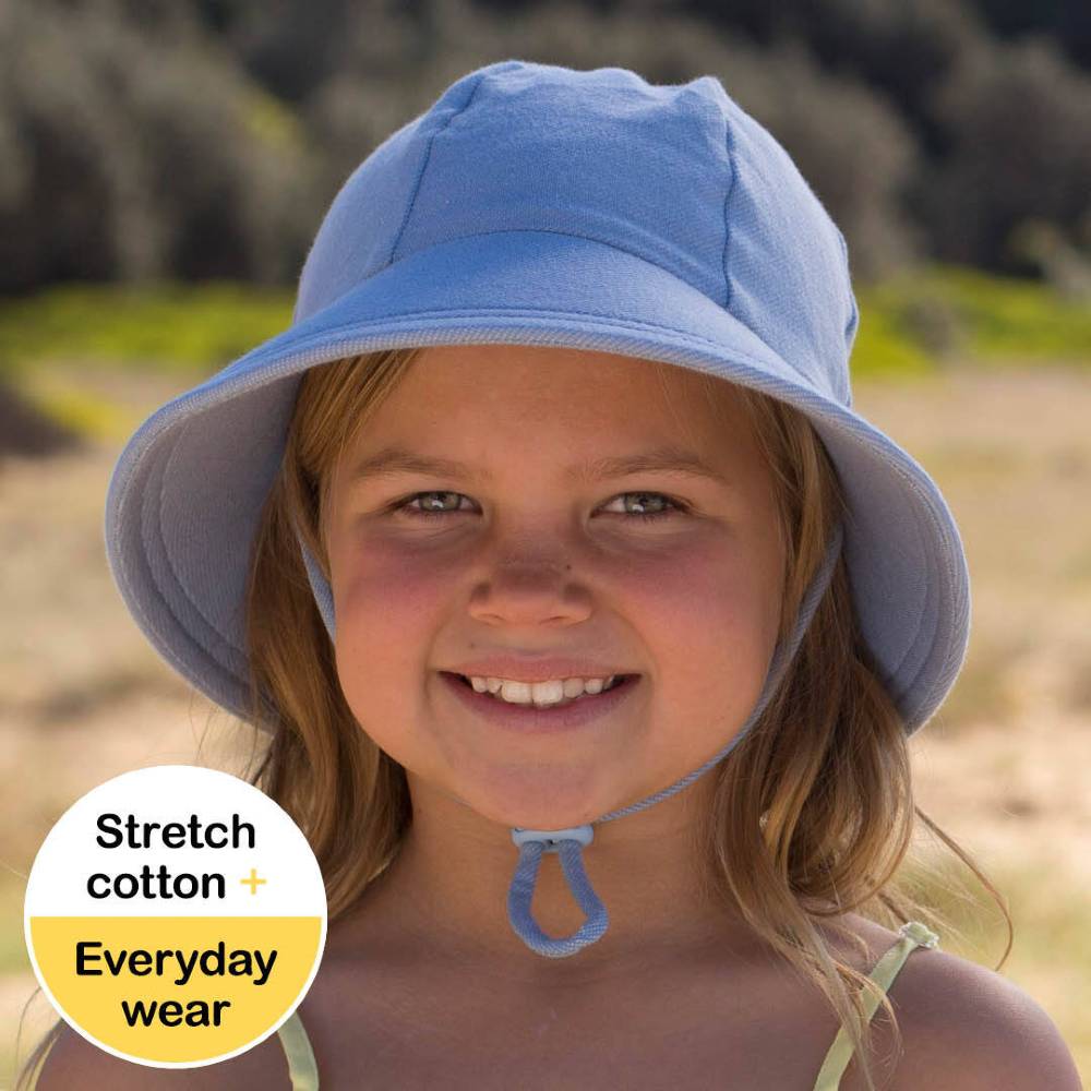 Ponytail Bucket Sun Hat - Chambray