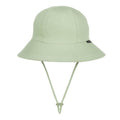 Ponytail Bucket Sun Hat - Khaki on a white background