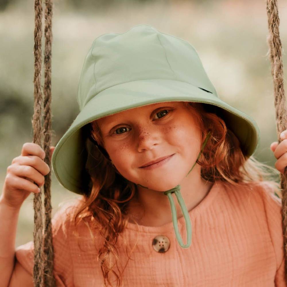 Ponytail Bucket Sun Hat - Khaki