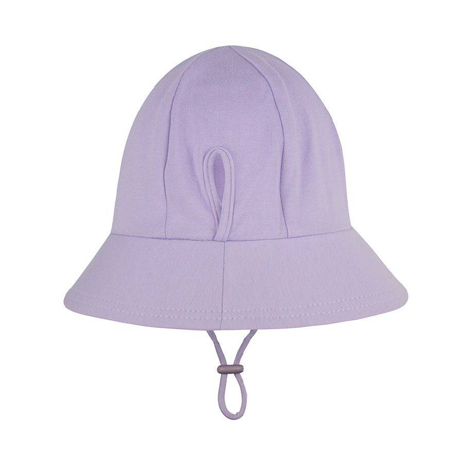 Ponytail Bucket Sun Hat - Lilac on a white background