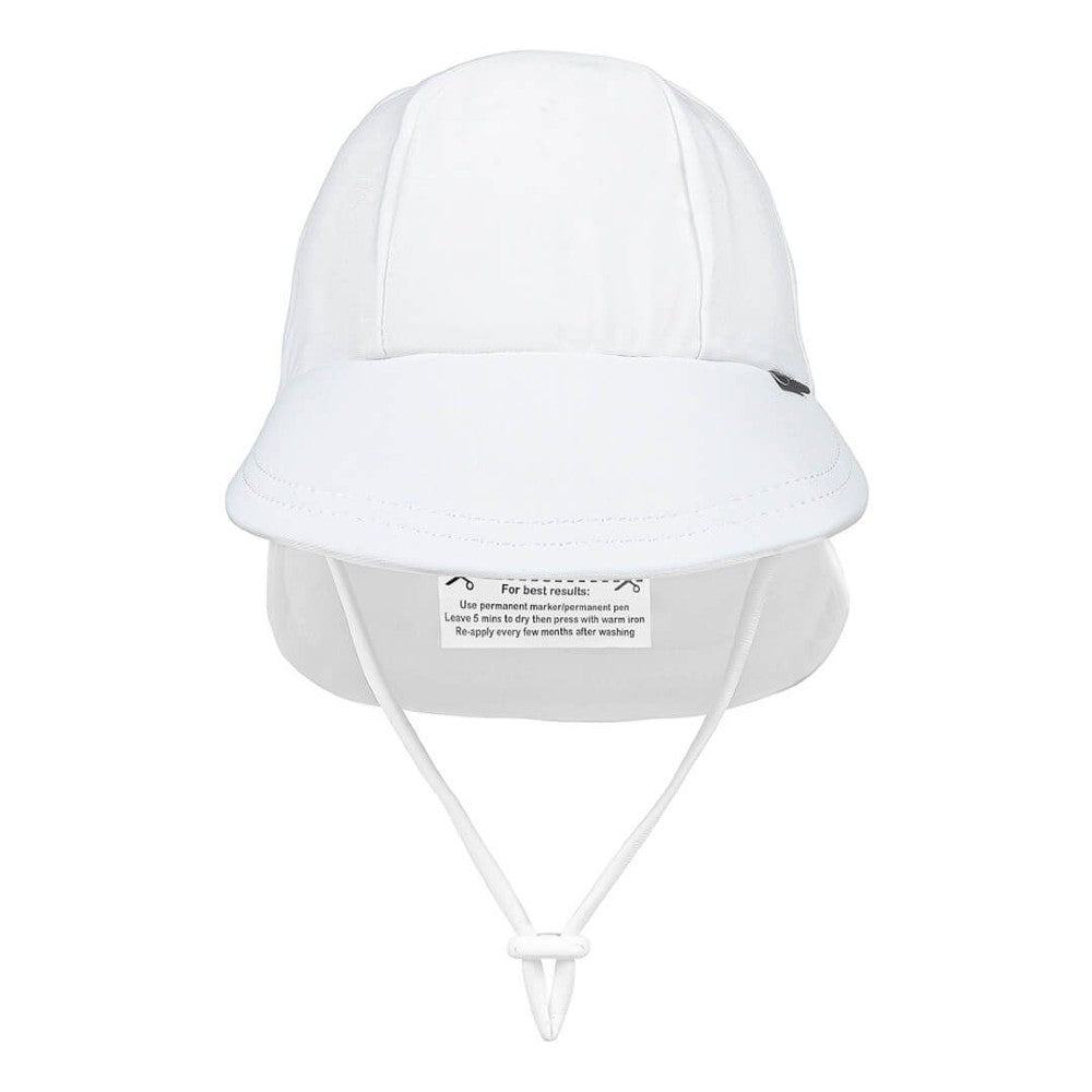 Swim Legionnaire Sun Hat - White on a white background