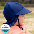 Swim Legionnaire Sun Hat - Marine on a white background