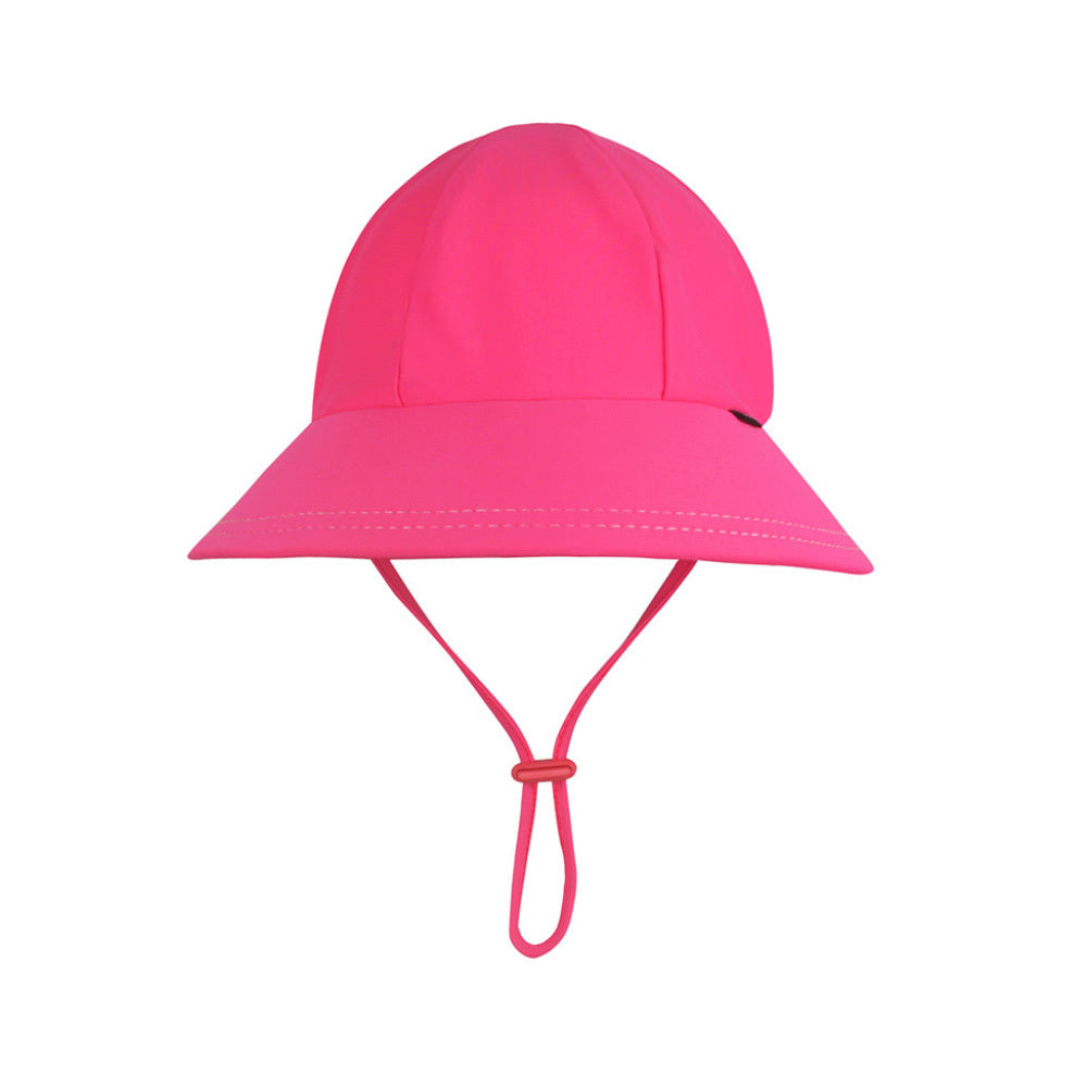 Swim Ponytail Bucket Sun Hat - Candy on a white background
