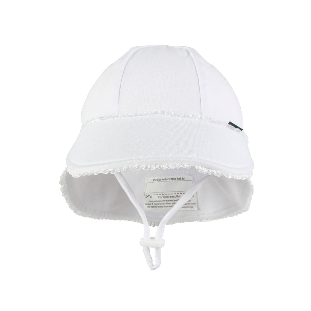 Ruffle Legionnaire Sun Hat - White