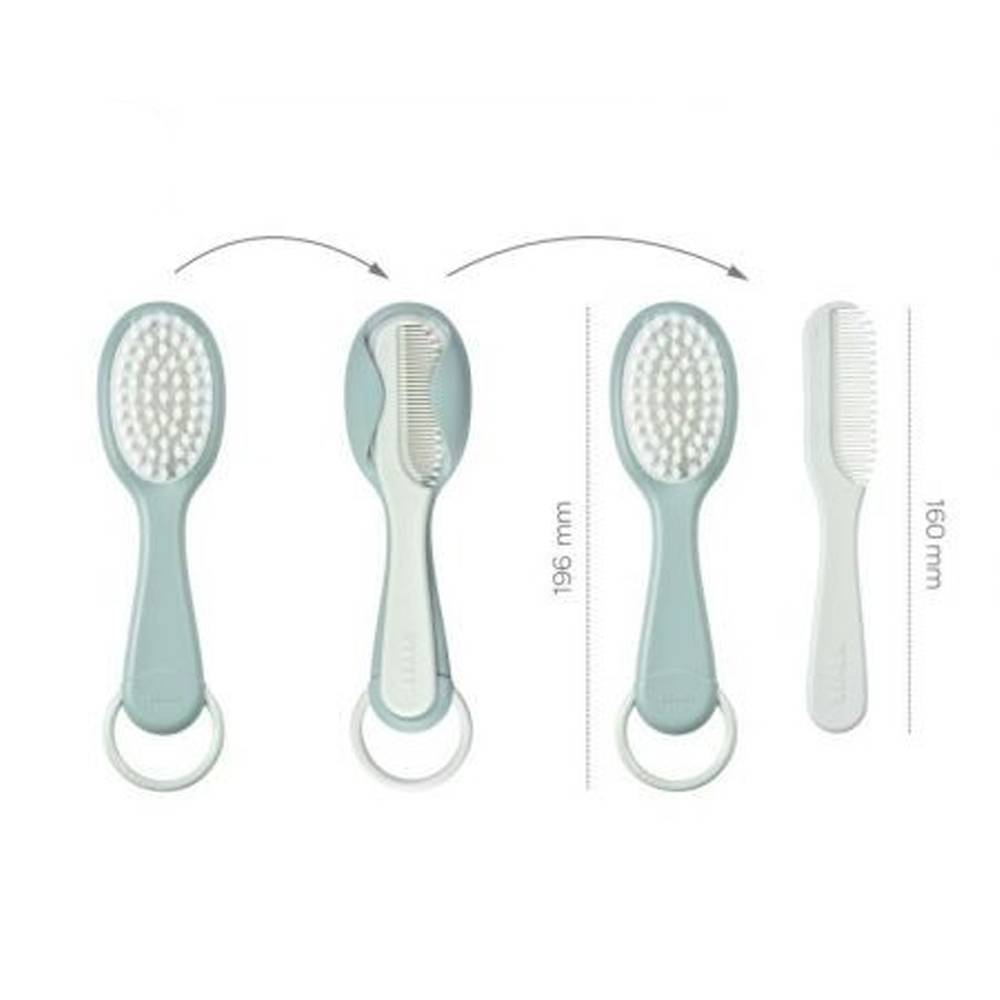 Baby Brush & Comb Set - Green Blue