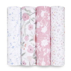 Classic Muslin Swaddles 4pk - Ma Fleur