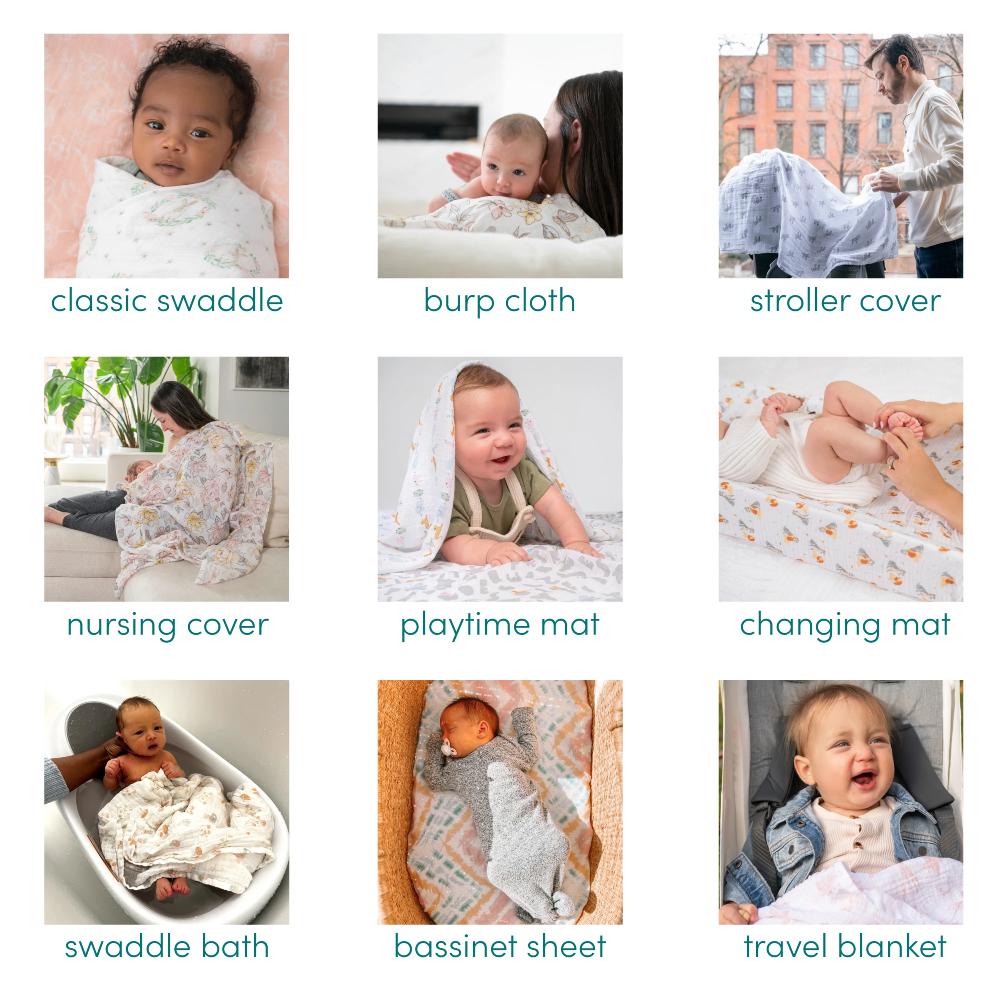 Classic Muslin Swaddles 4pk - Ma Fleur