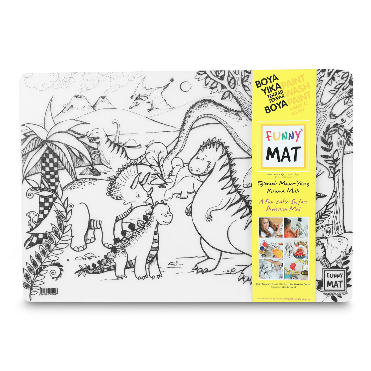 Reusable Colouring Mat - Jurassic Age