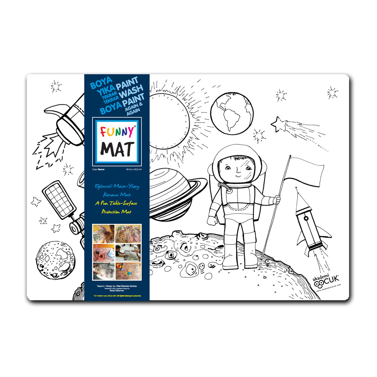 Reusable Colouring Mat - Space