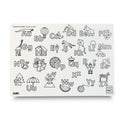 Reusable Colouring Mat - English Alphabet on white background