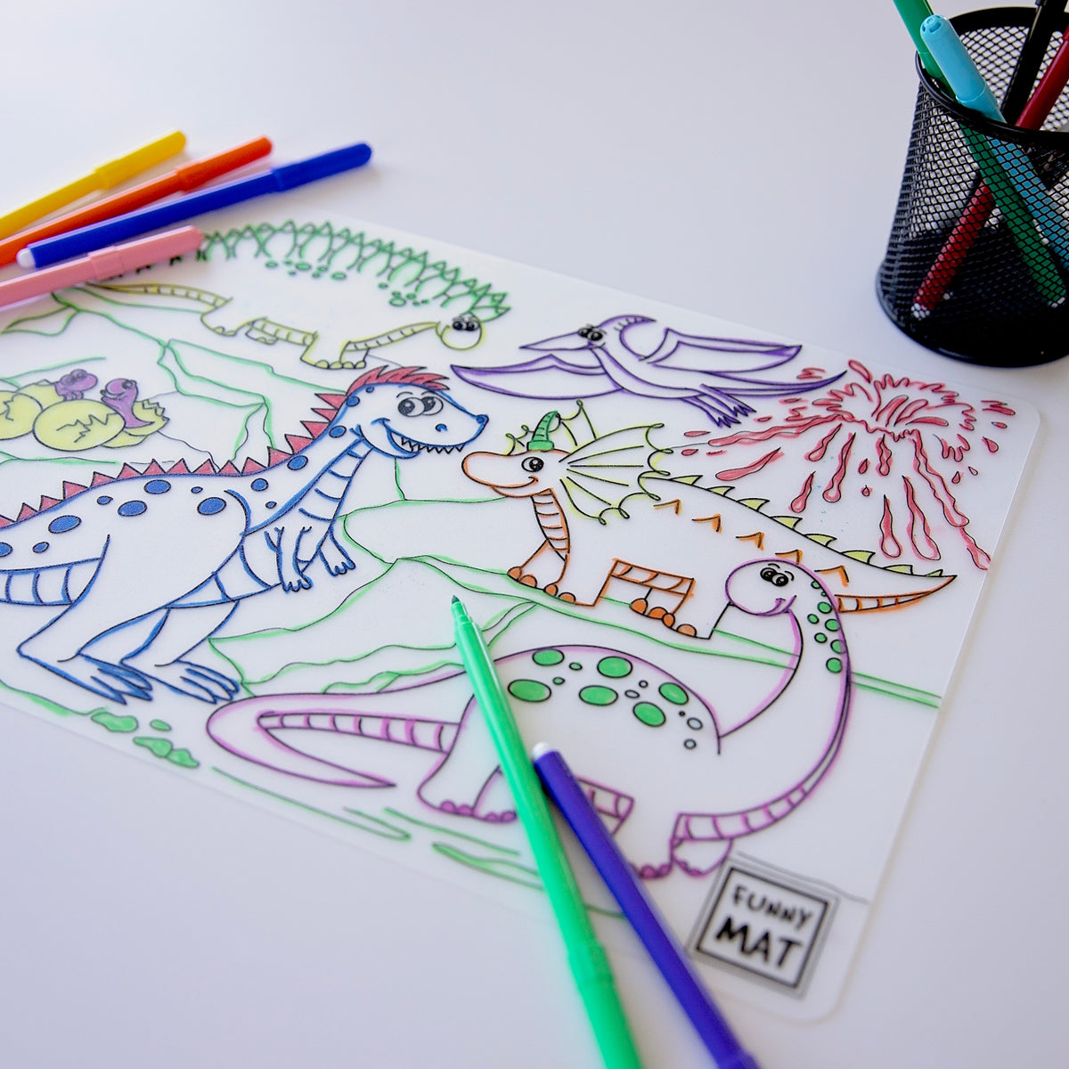 Reusable Colouring Mat - Jurassic Age