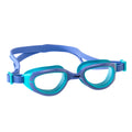 Blue kids goggles on a white background. 
