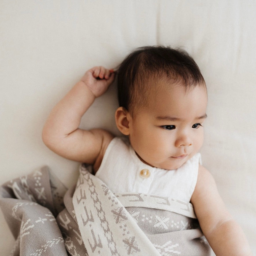 Alofa Pepe Blanket - Pebble