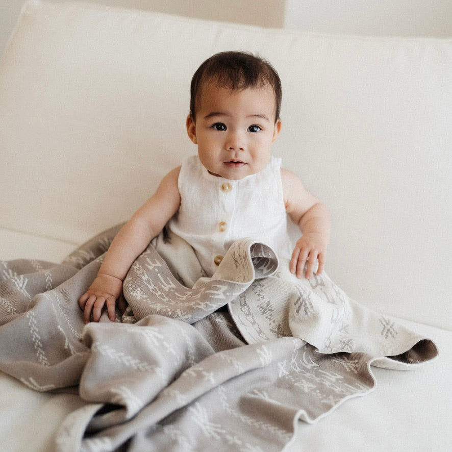 Alofa Pepe Blanket - Pebble