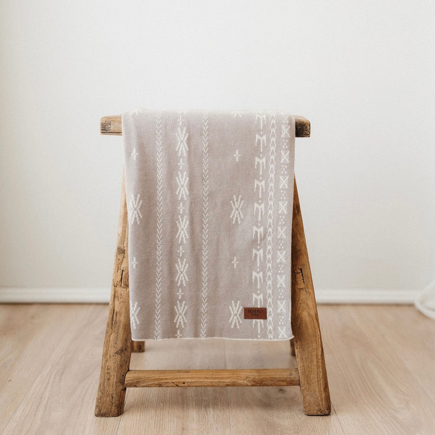 Alofa Pepe Blanket - Pebble