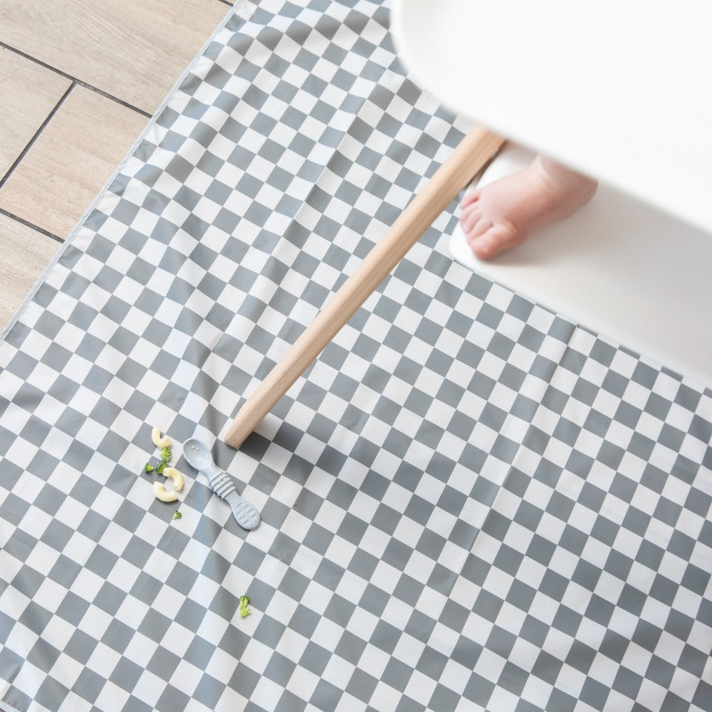 Waterproof Splat Mat - Charcoal Check