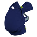 Navy Blue Boba Blissbaby carrier with a green tag on a white background