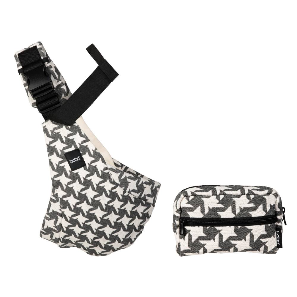 Two bags with a houndstooth pattern on a white background