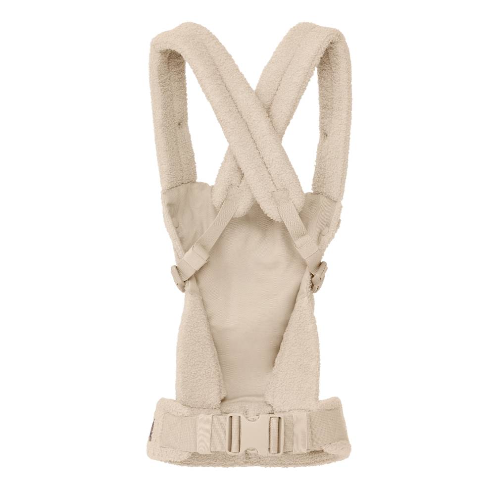 Beige baby carrier on a white background