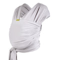Light gray Boba Serenity bamboo viscose baby wrap carrier on a white background