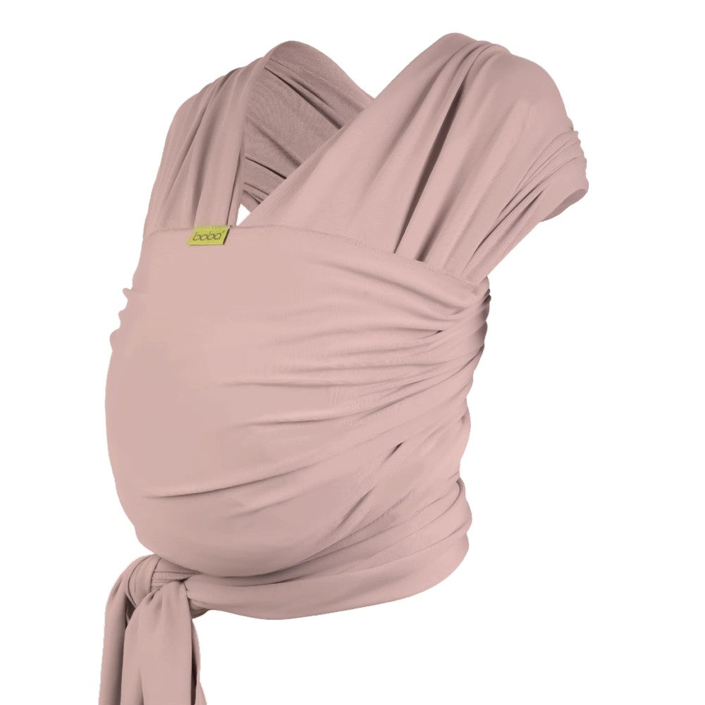 Boba Serenity wrap Bloom pink bamboo Pink baby wrap carrier wrap on a white background