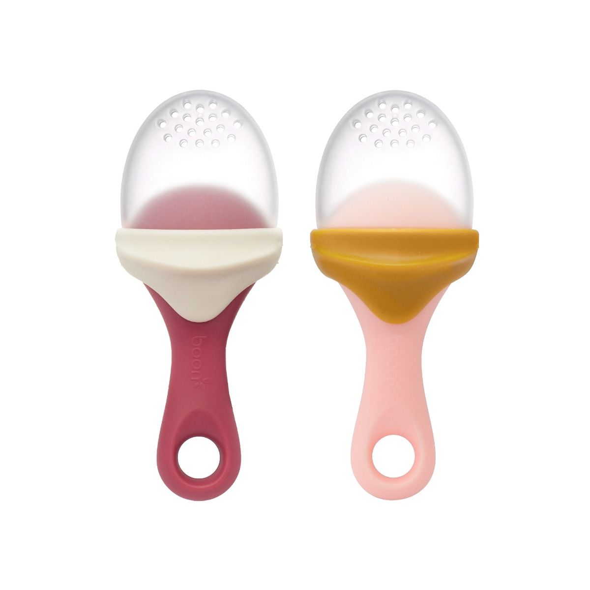 Pulp Silicone Feeder 2pk - Pink/Orange & Red/Cream