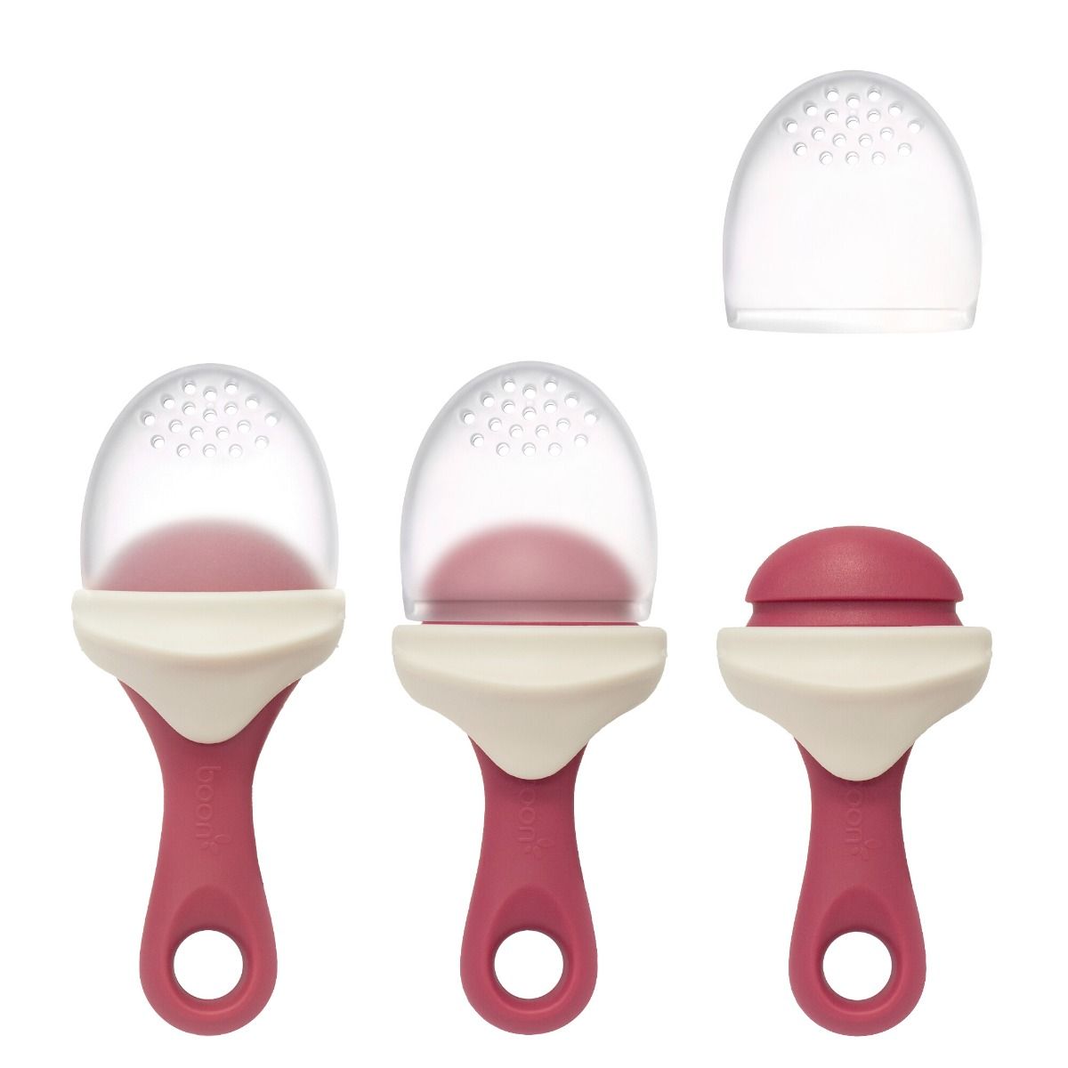 Pulp Silicone Feeder 2pk - Pink/Orange & Red/Cream