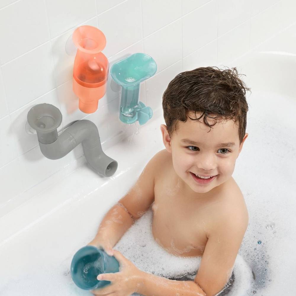 Tubes Bath Toy - Coral/Multi