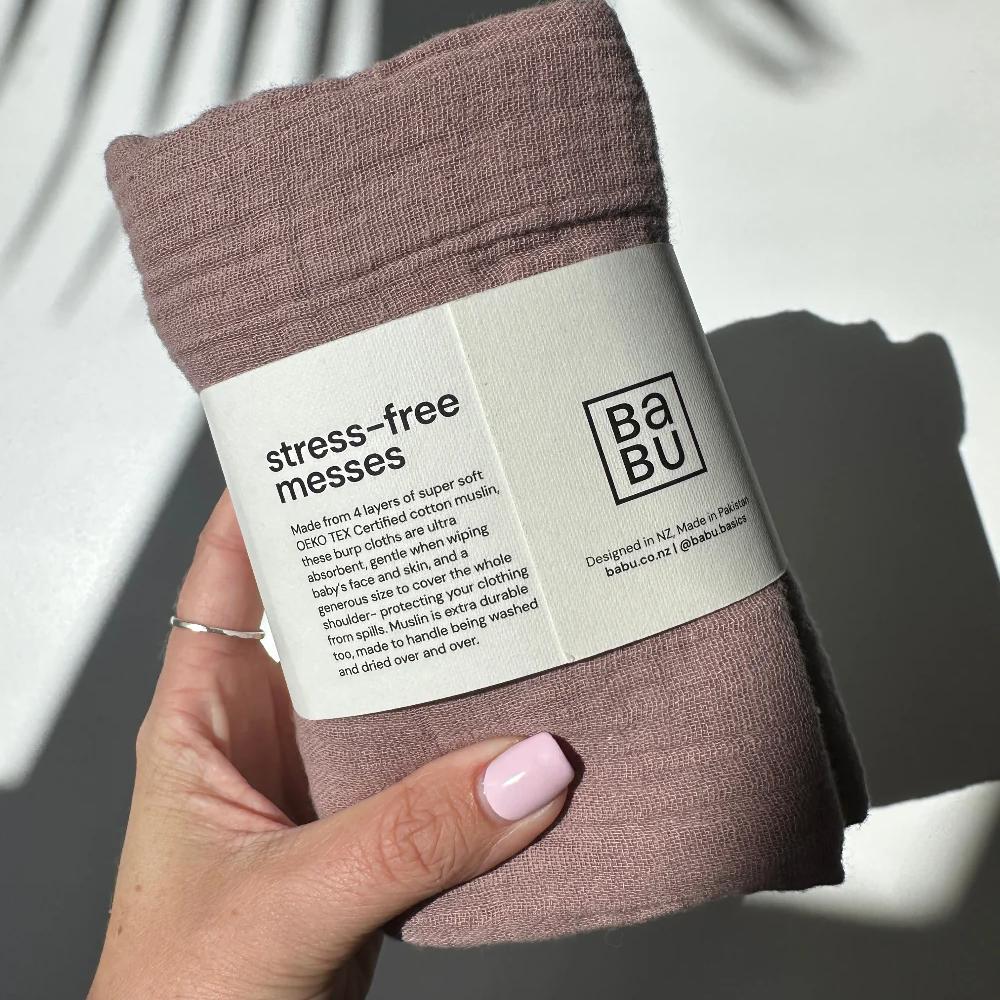 Muslin Burp Cloth 2pk - Sage