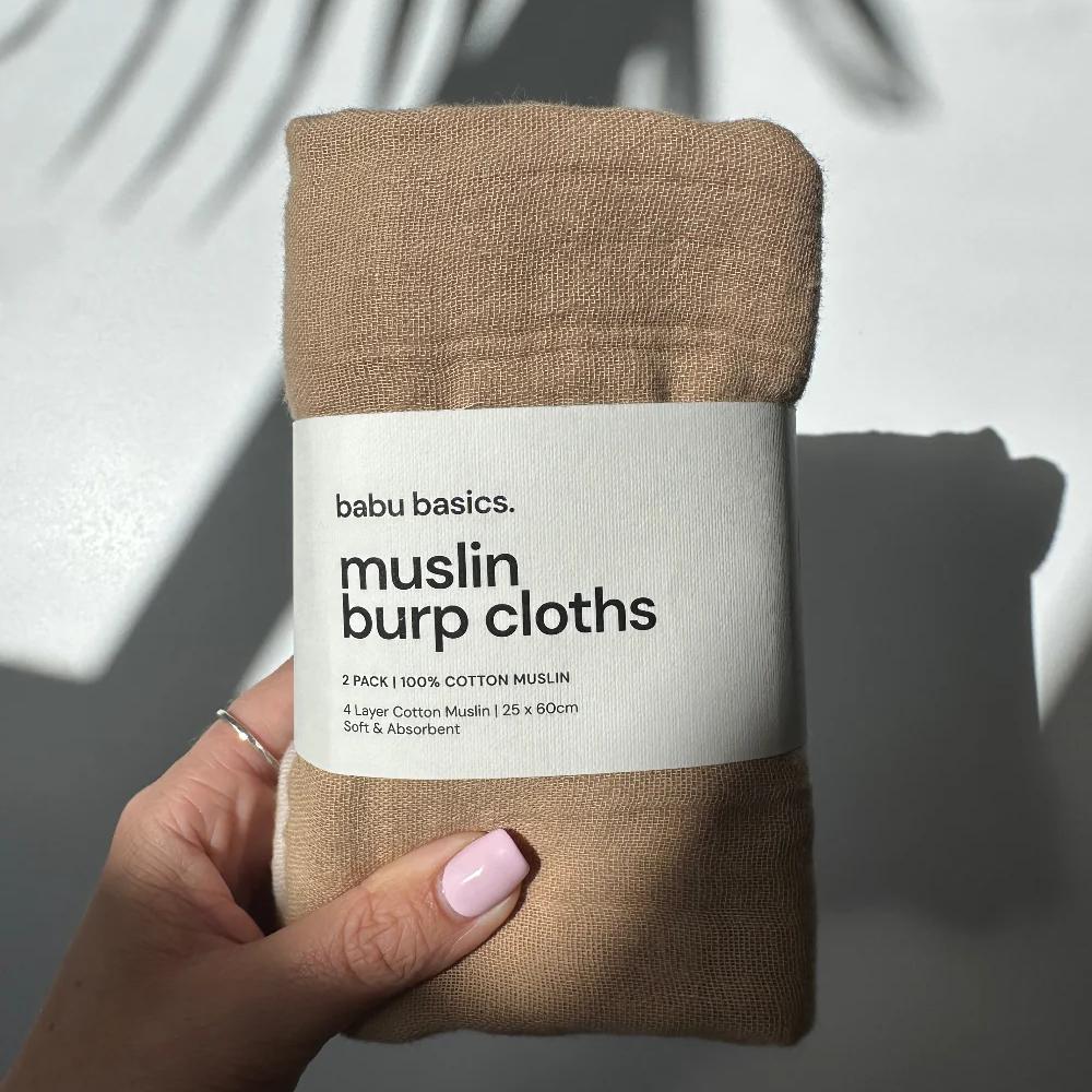 Muslin Burp Cloth 2pk - Moss