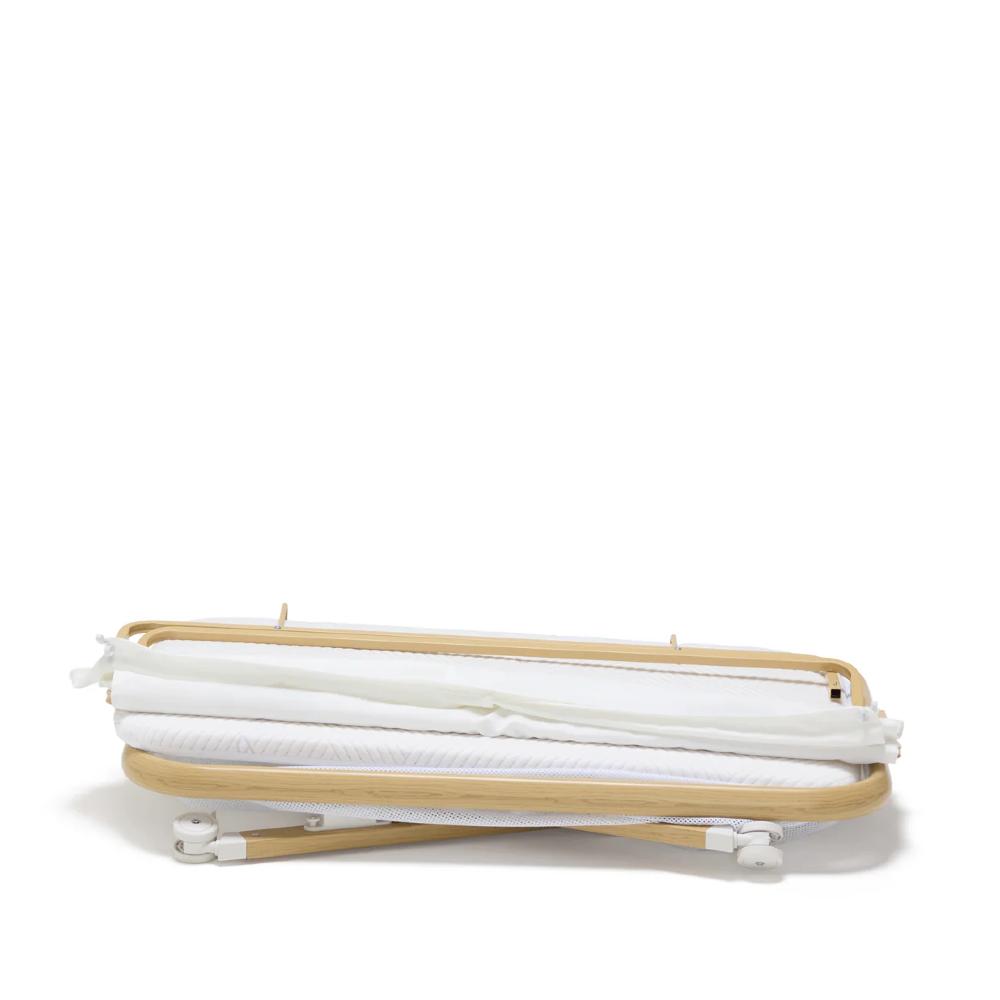 Alfie2 Bedside Bassinet - White/Natural