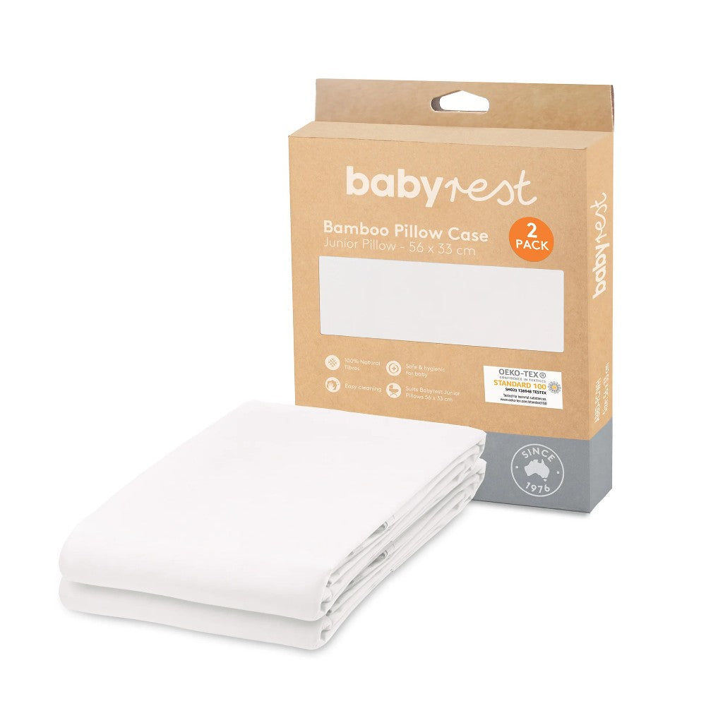 Junior Bamboo Pillow Case 2pk - White