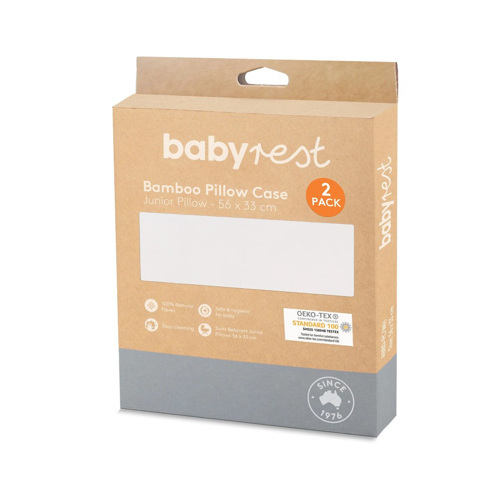 Junior Bamboo Pillow Case 2pk - White