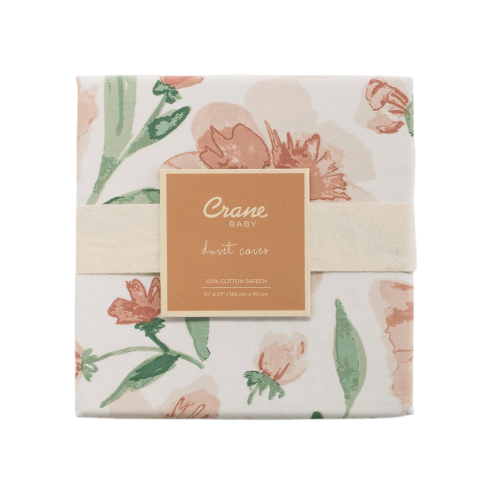 Cot Duvet Cover - Parker Floral on a white background