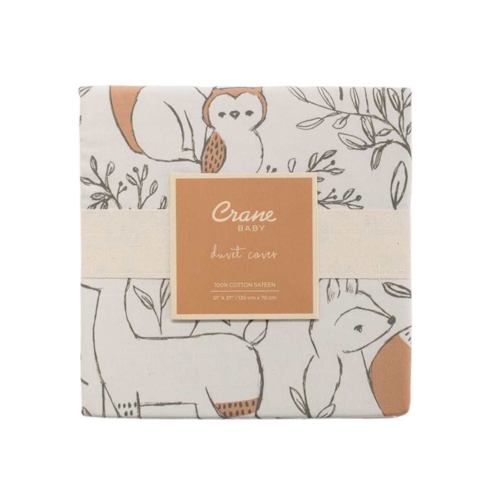 Cot Duvet Cover - Ezra Woodland on a white background