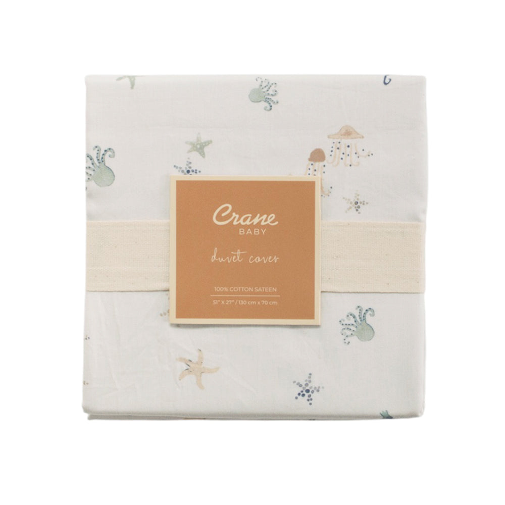 Cot Duvet Cover - Cove Sea Life on a white background