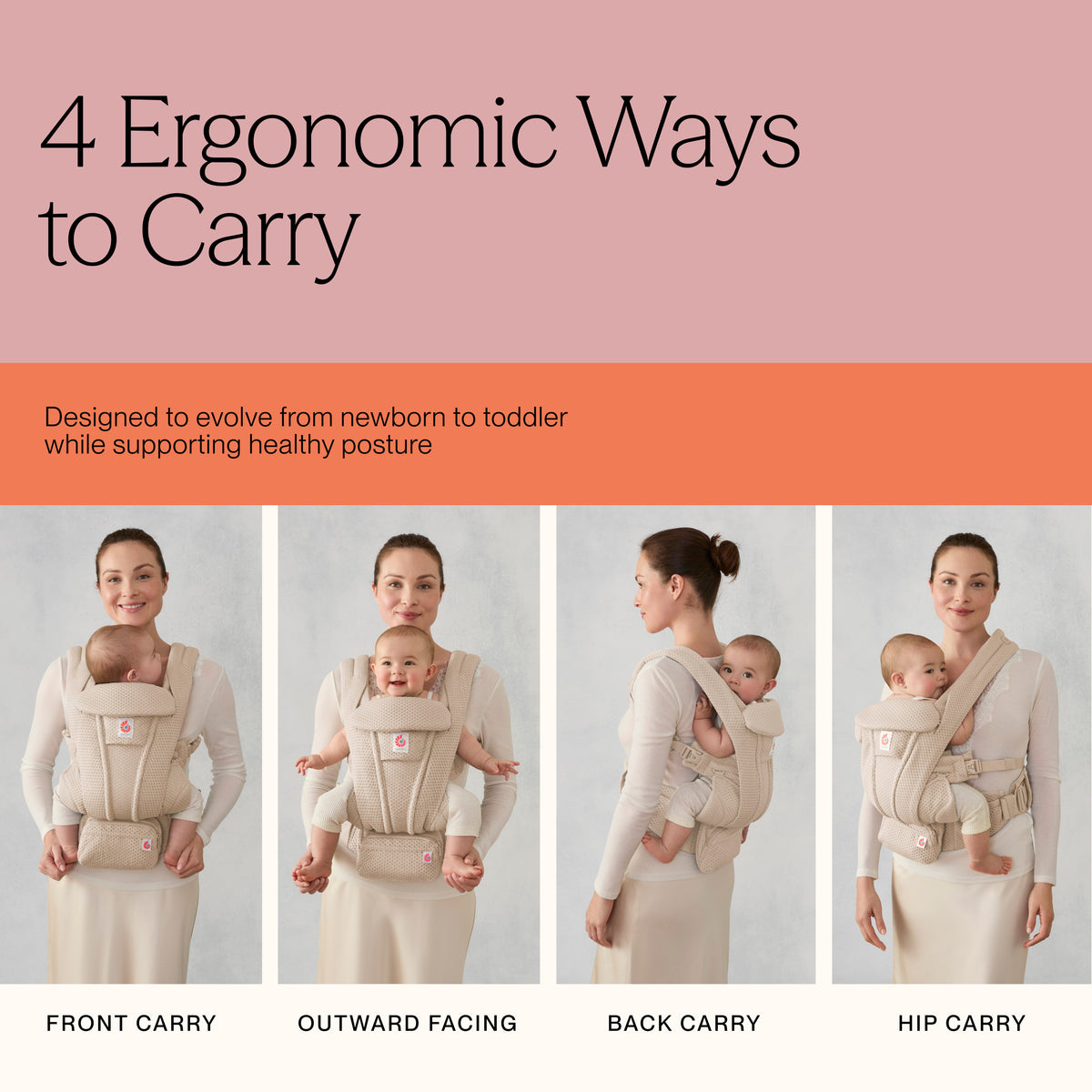 Omni Deluxe All-in-One Baby Carrier - Soft Olive Mesh
