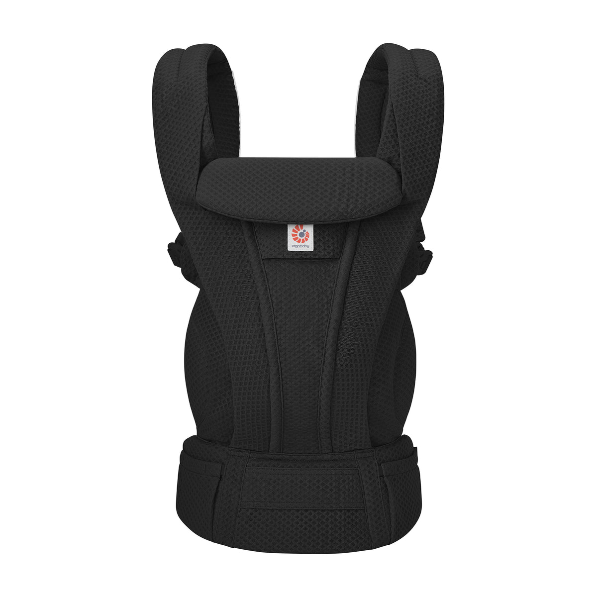 A black carrier on a white background. 