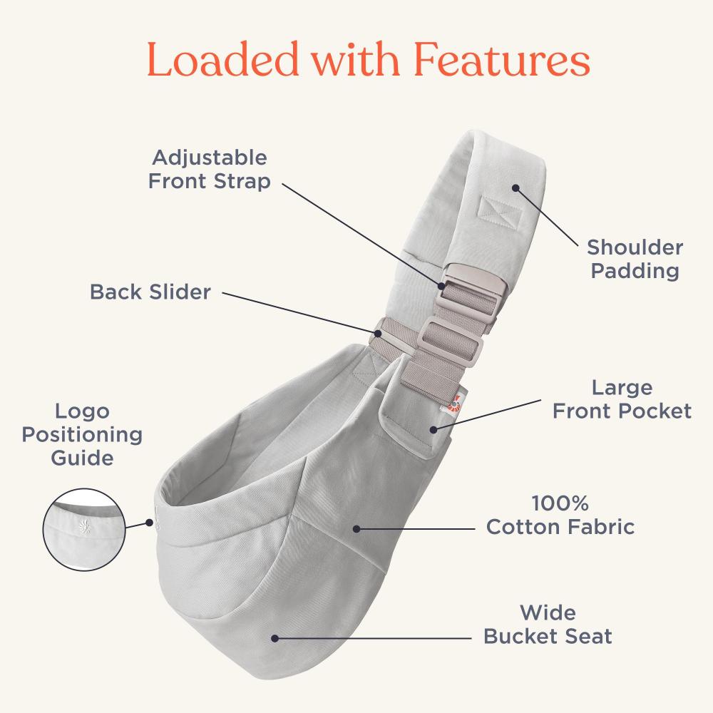 Upsie Sling Carrier - Pearl Grey