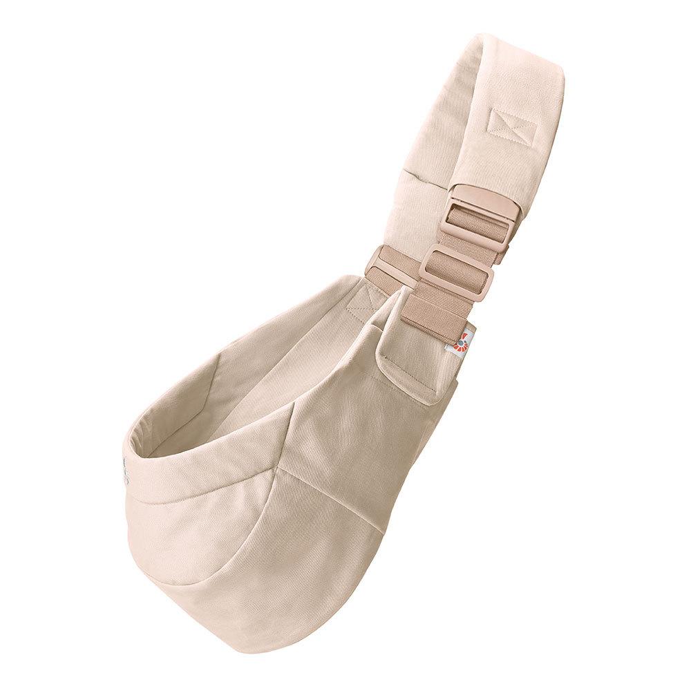 Beige baby carrier on a white background