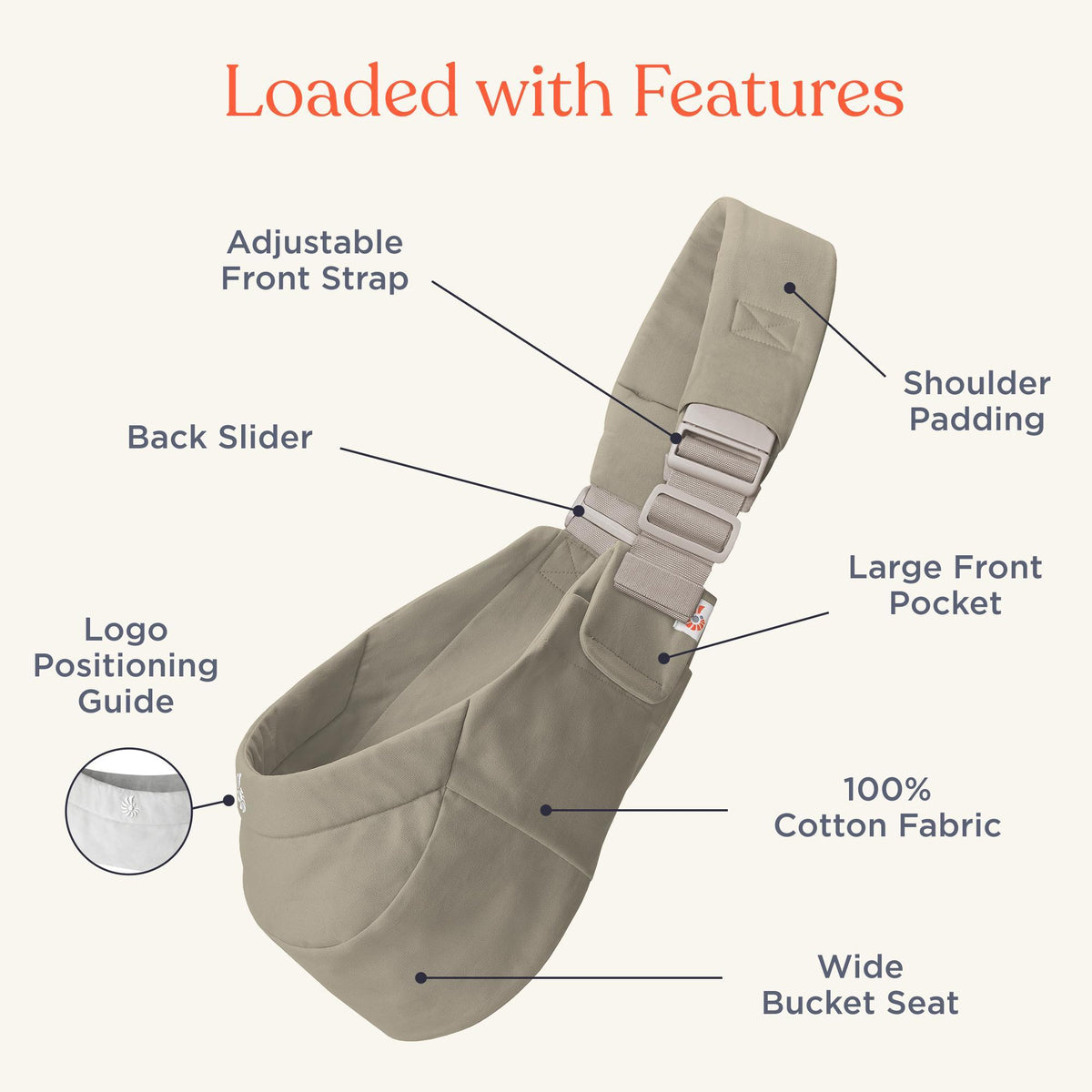Upsie Sling Carrier - Soft Olive