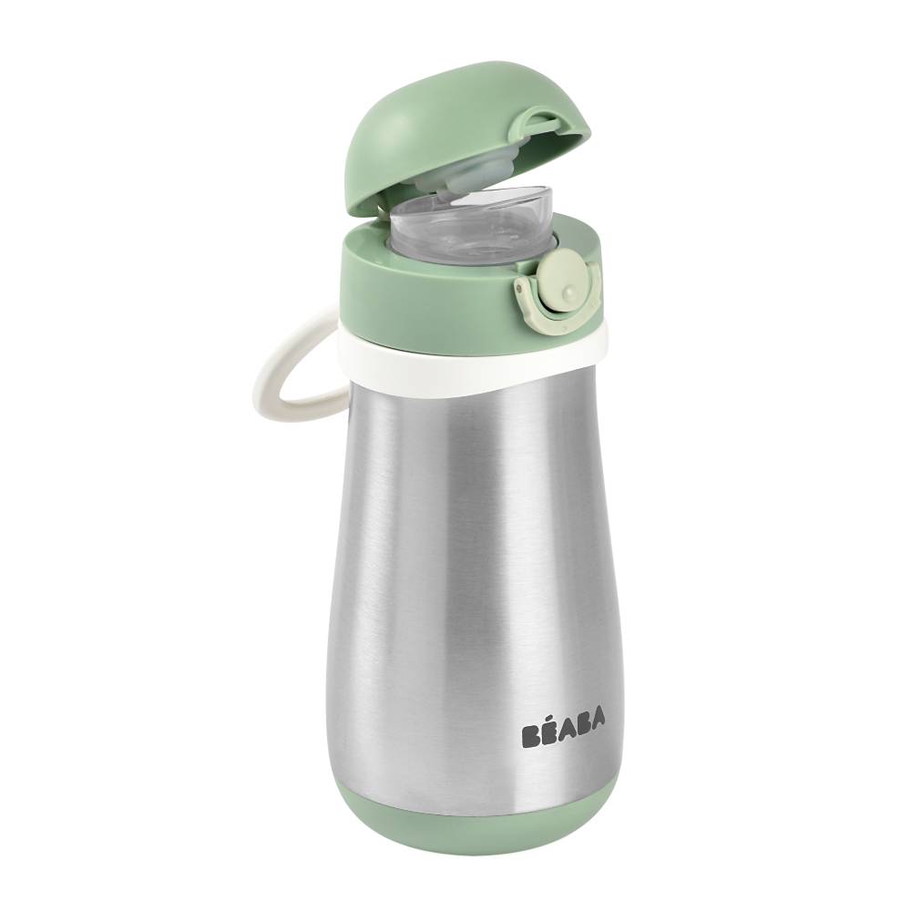 Stainless Steel Spout Bottle - Sage Green