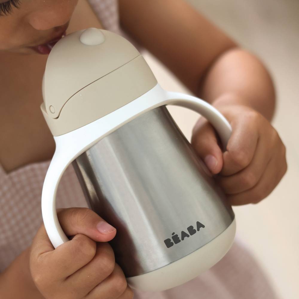 Stainless Steel Straw Cup - Clay