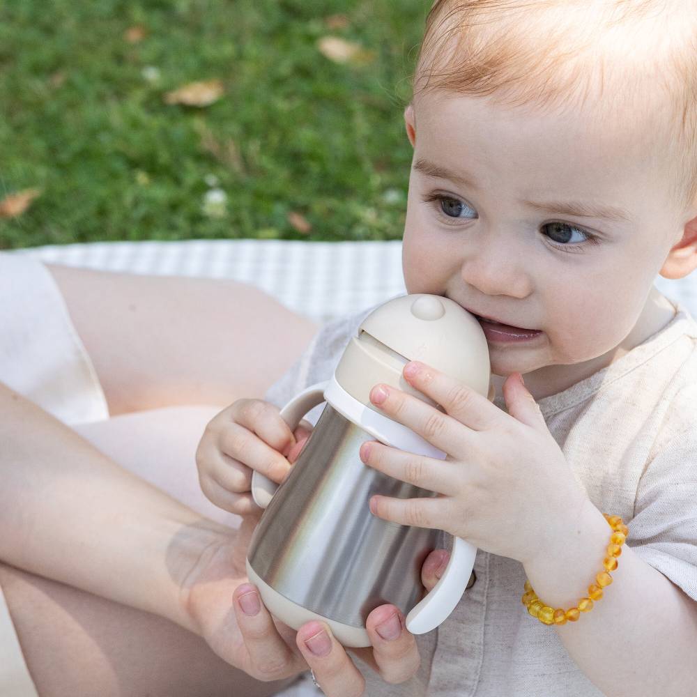 Stainless Steel Straw Cup - Clay